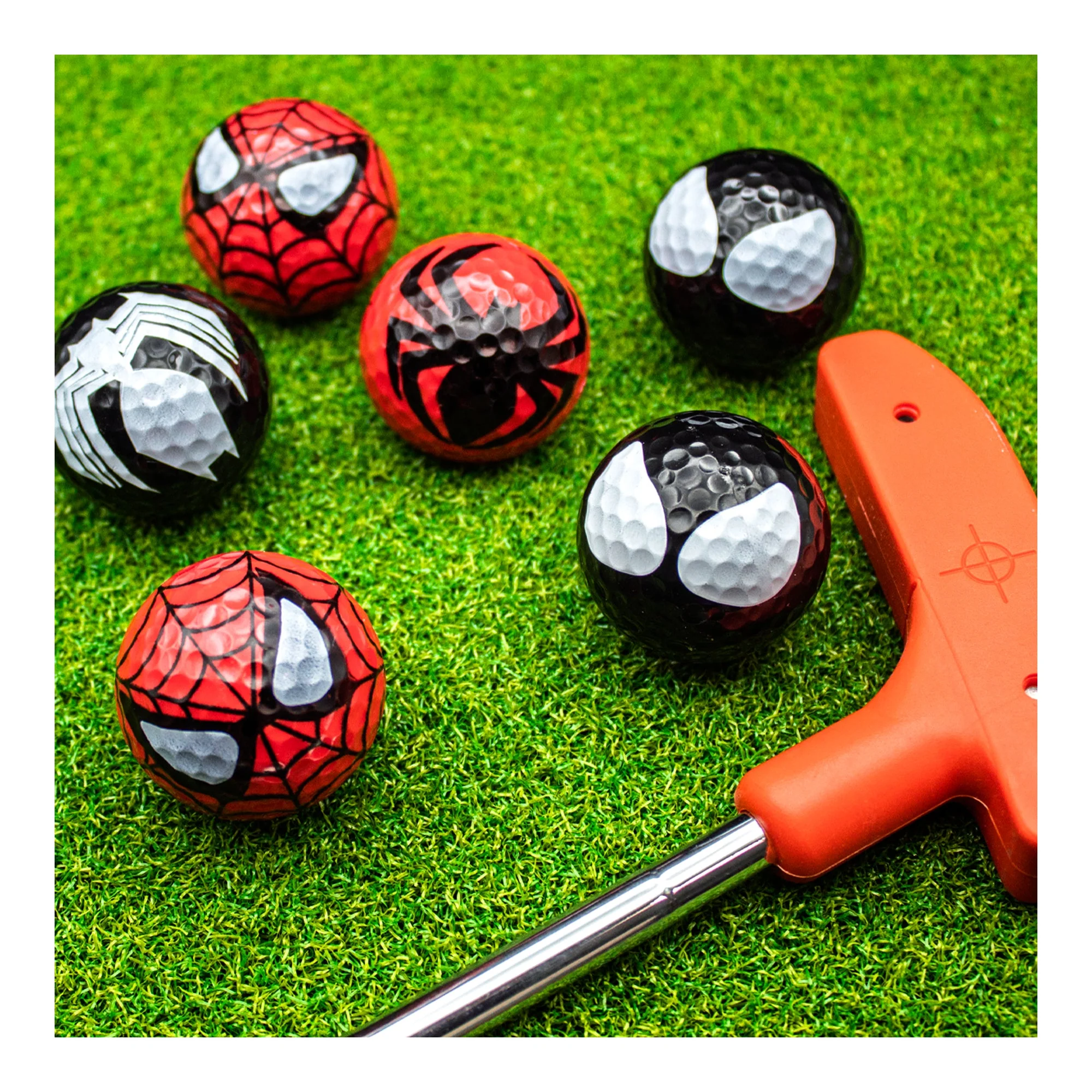 New Novelty Spider Face Mix Pack Golf Balls - Image 2