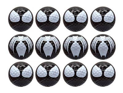 New Novelty Symbiote Spider Face Golf Balls