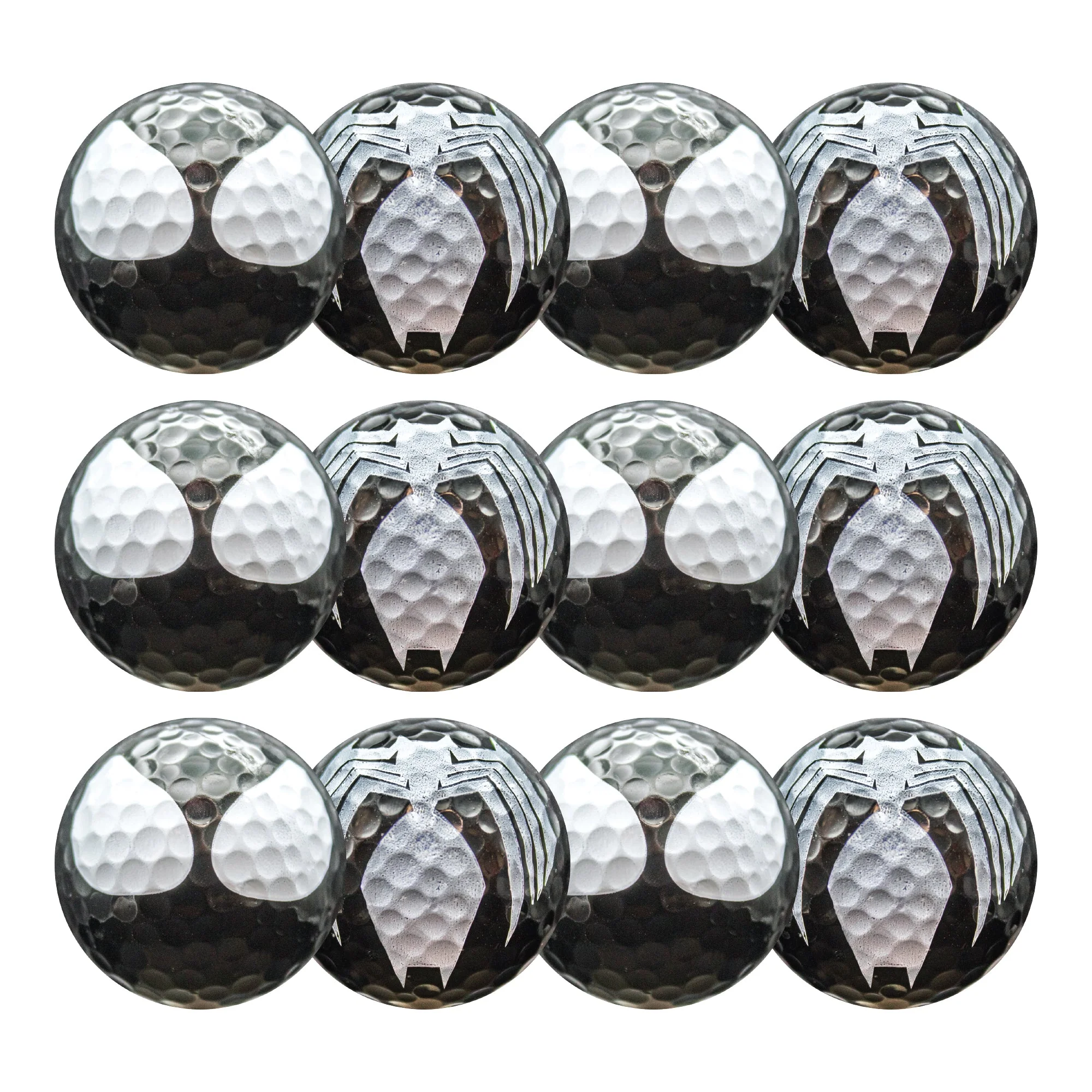 New Novelty Symbiote Spider Face Golf Balls - Image 2