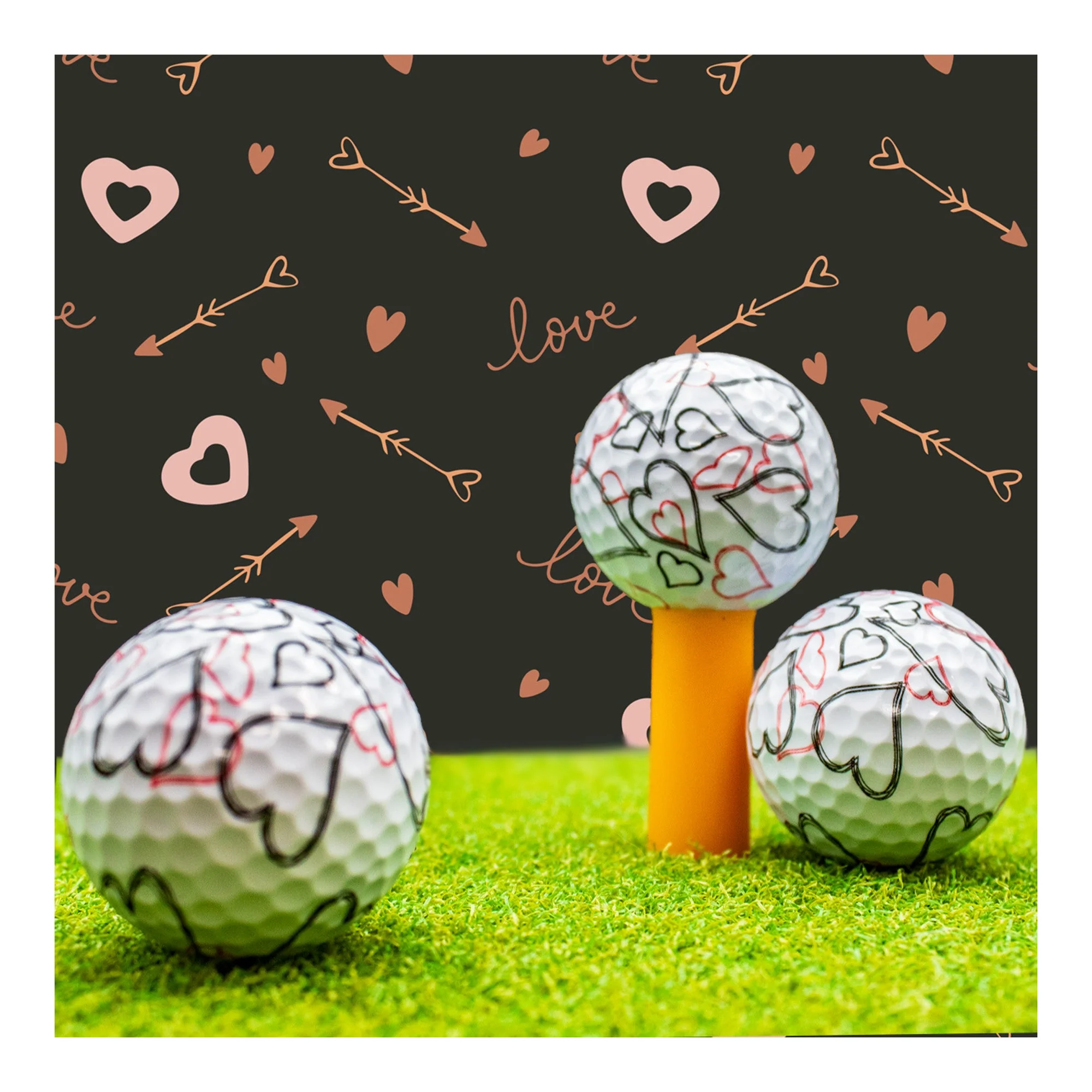 New Novelty Wild Hearts Golf Balls - Image 3