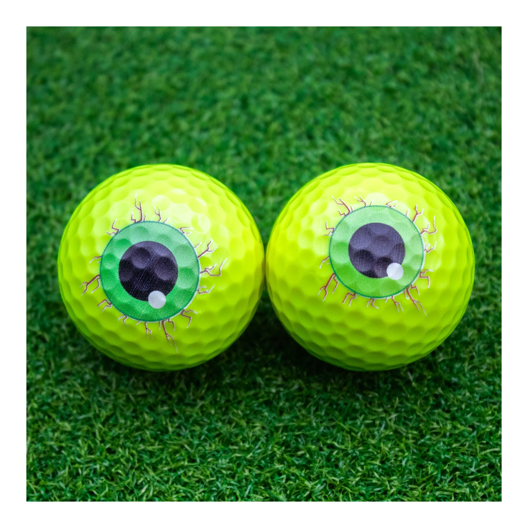 New Novelty Yellow Monster Eyeballs Golf Balls - Image 3