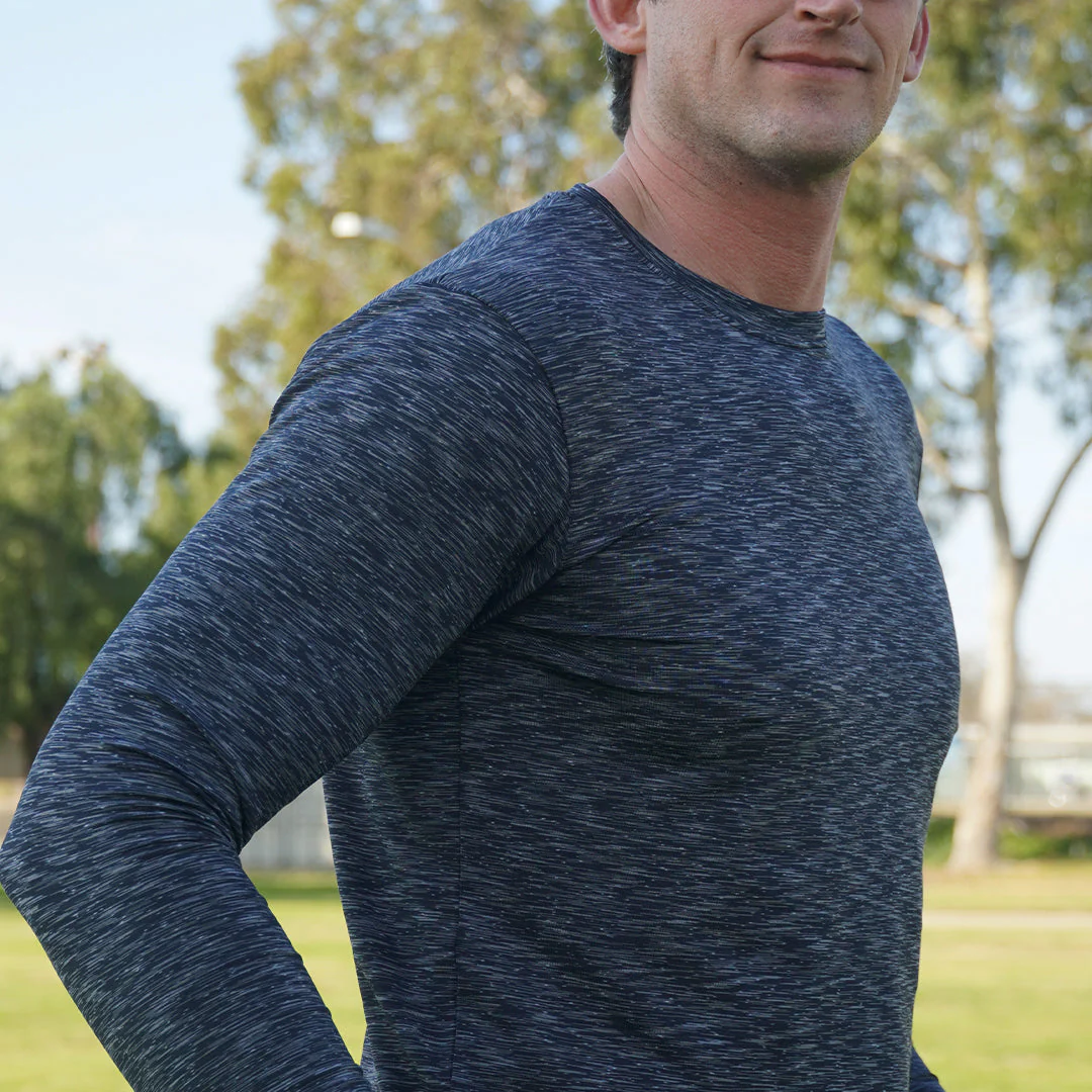 Obsidian Long Sleeve Men's T-Shirt - Image 3