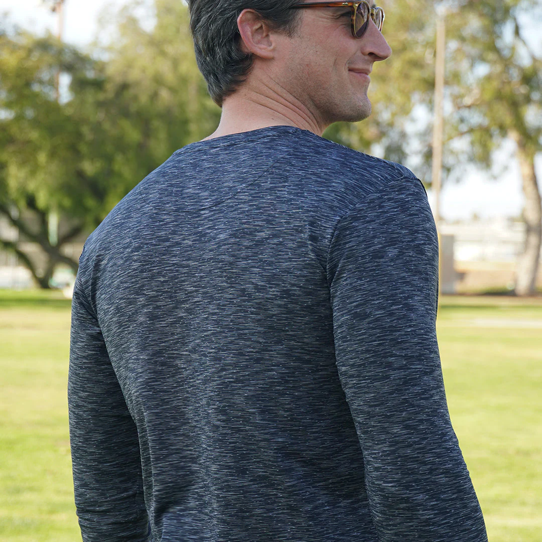 Obsidian Long Sleeve Men's T-Shirt - Image 4