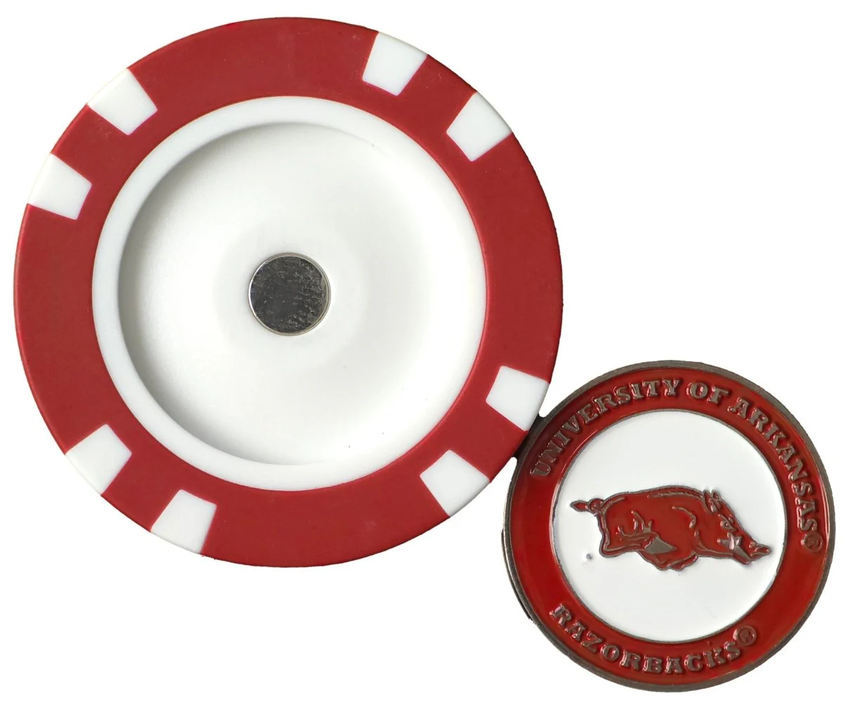 Officially Licensed Arkansas Razorbacks Poker Chip Ball Marker - Image 4