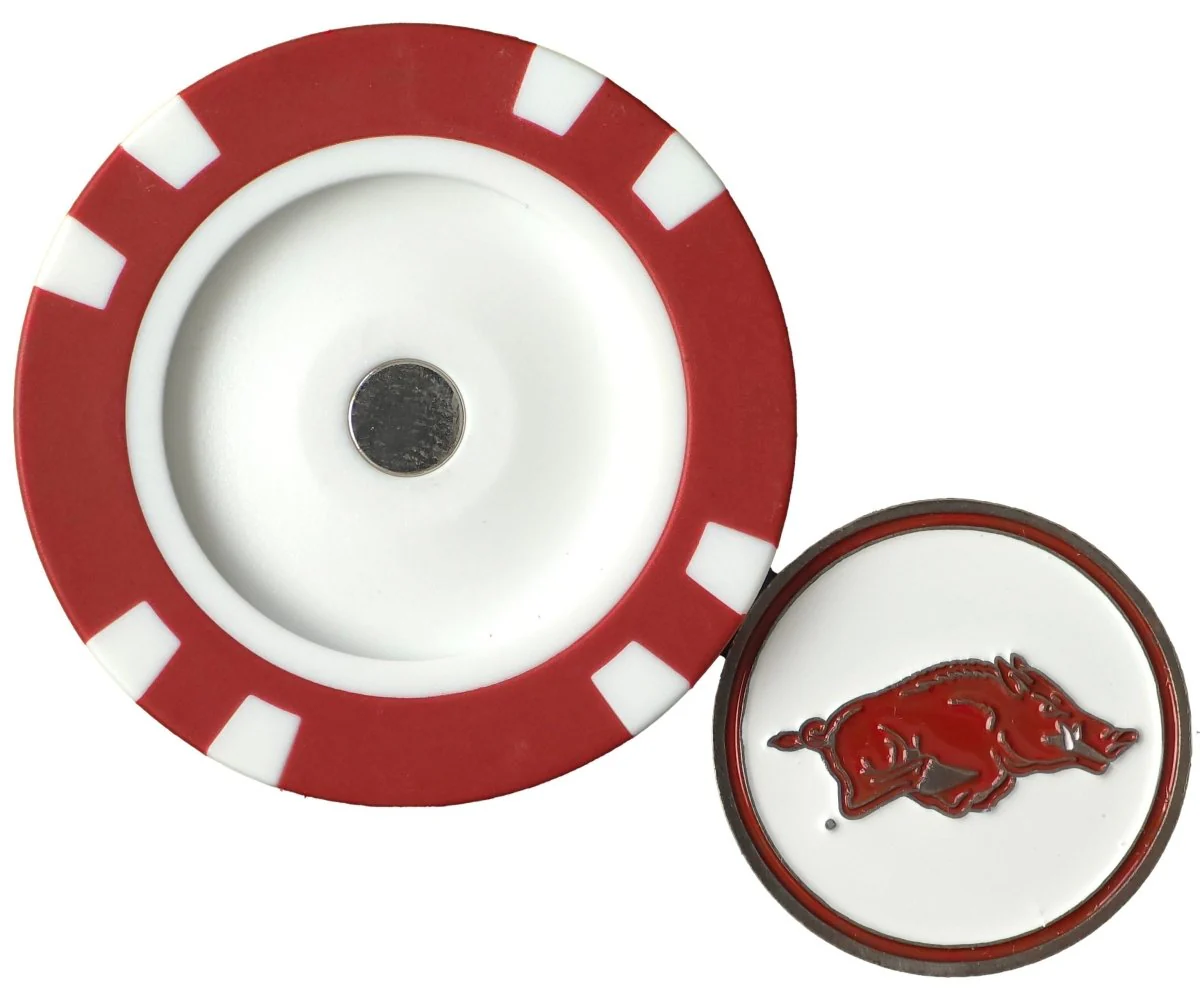 Officially Licensed Arkansas Razorbacks Poker Chip Ball Marker - Image 5