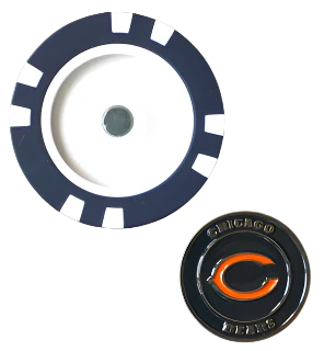 Officially Licensed Chicago Bears Poker Chip Ball Marker - Image 2