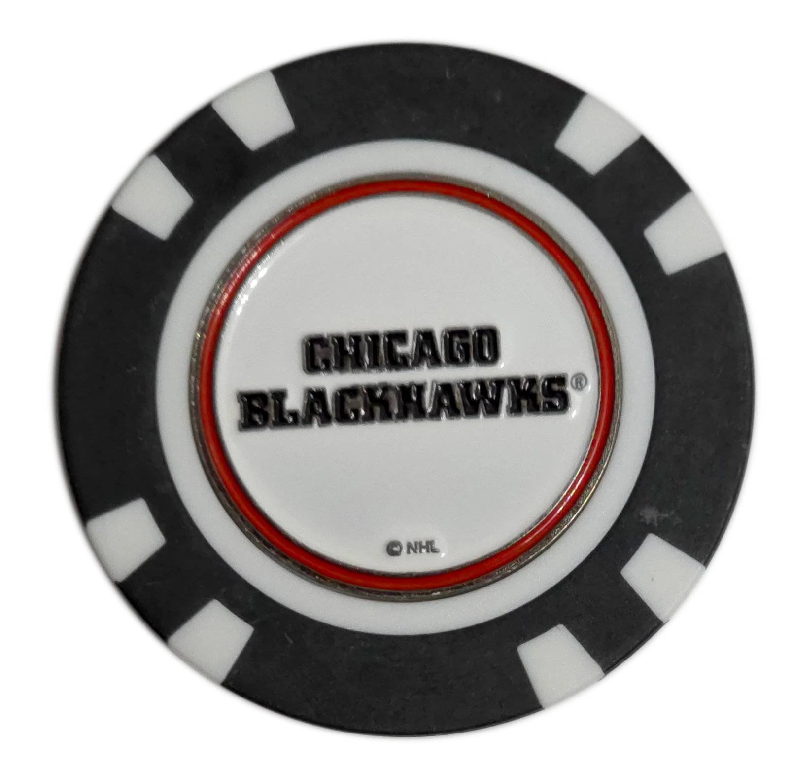Officially Licensed Chicago Blackhawks Poker Chip Golf Ball Marker - Image 2
