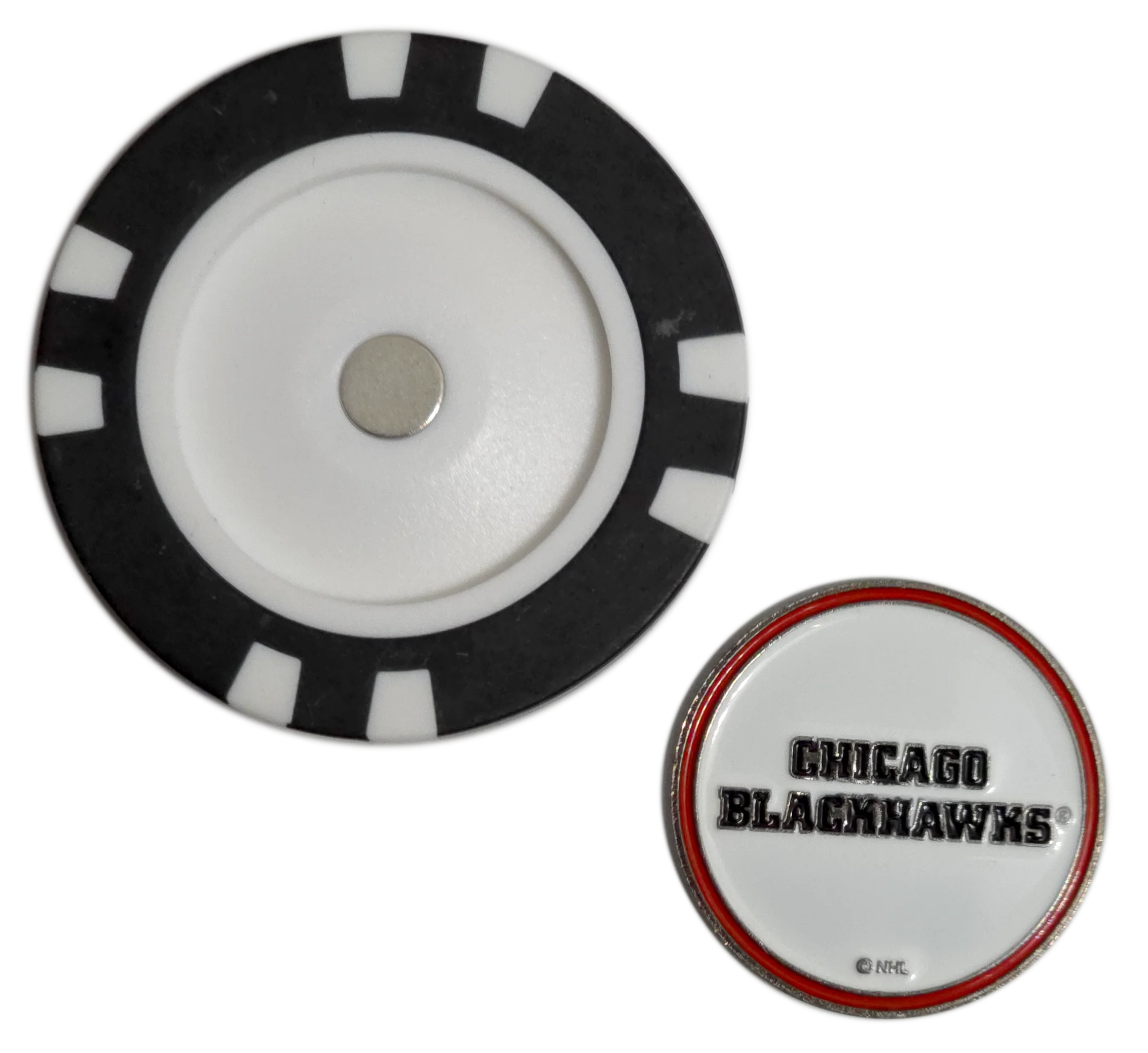 Officially Licensed Chicago Blackhawks Poker Chip Golf Ball Marker - Image 4