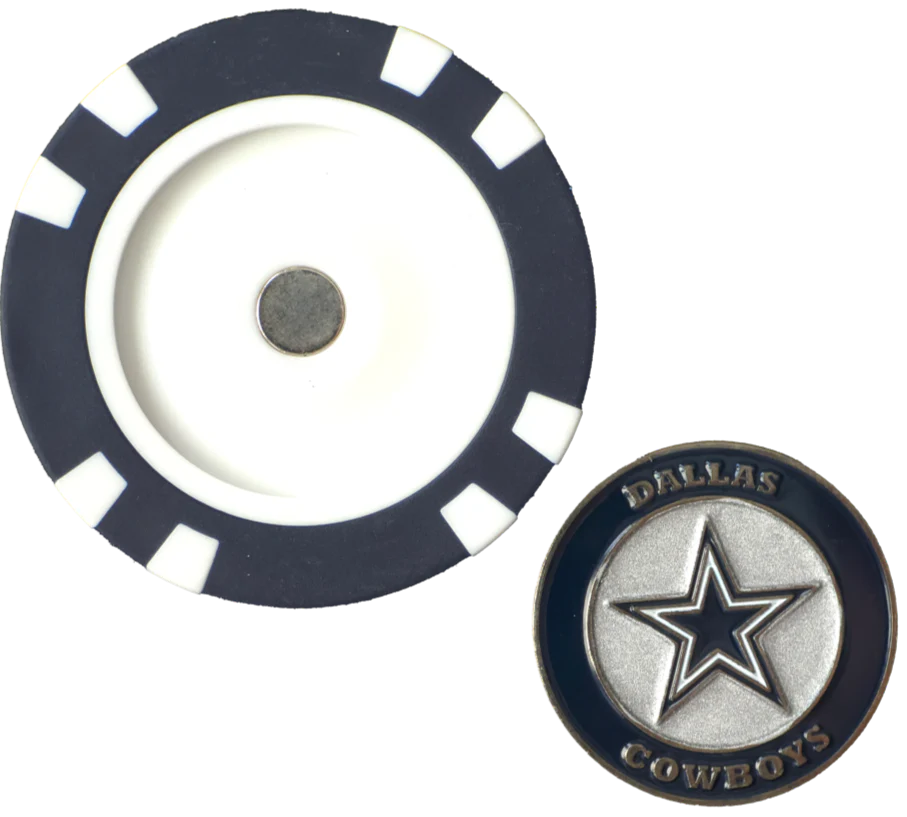 Officially Licensed Dallas Cowboys Poker Chip Ball Marker - Image 2