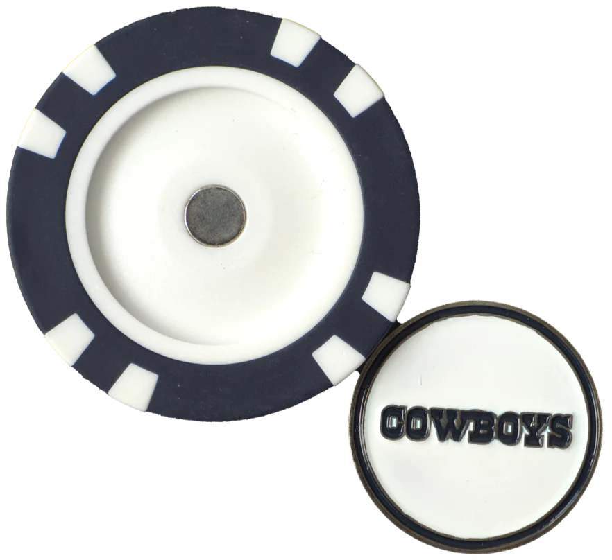 Officially Licensed Dallas Cowboys Poker Chip Ball Marker - Image 3