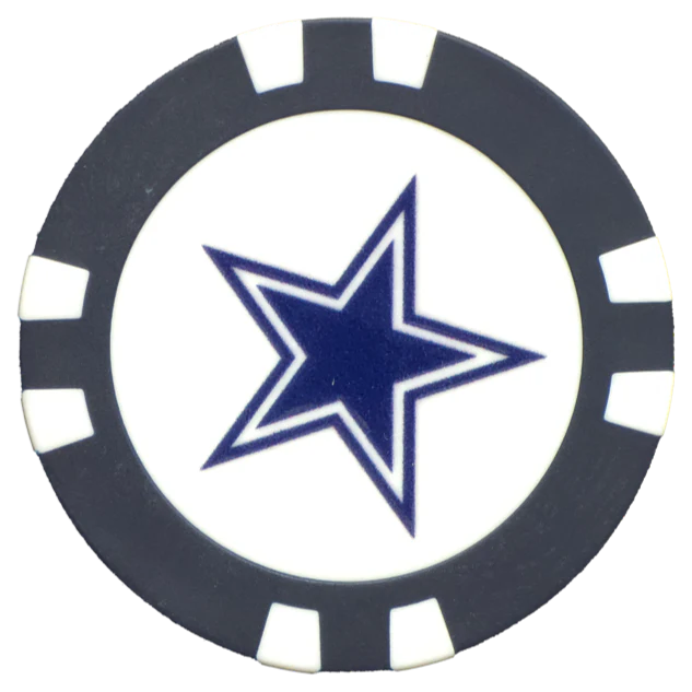 Officially Licensed Dallas Cowboys Poker Chip Ball Marker - Image 4