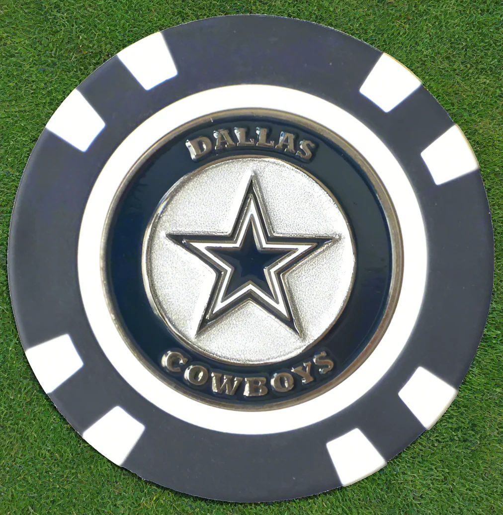 Officially Licensed Dallas Cowboys Poker Chip Ball Marker - Image 5