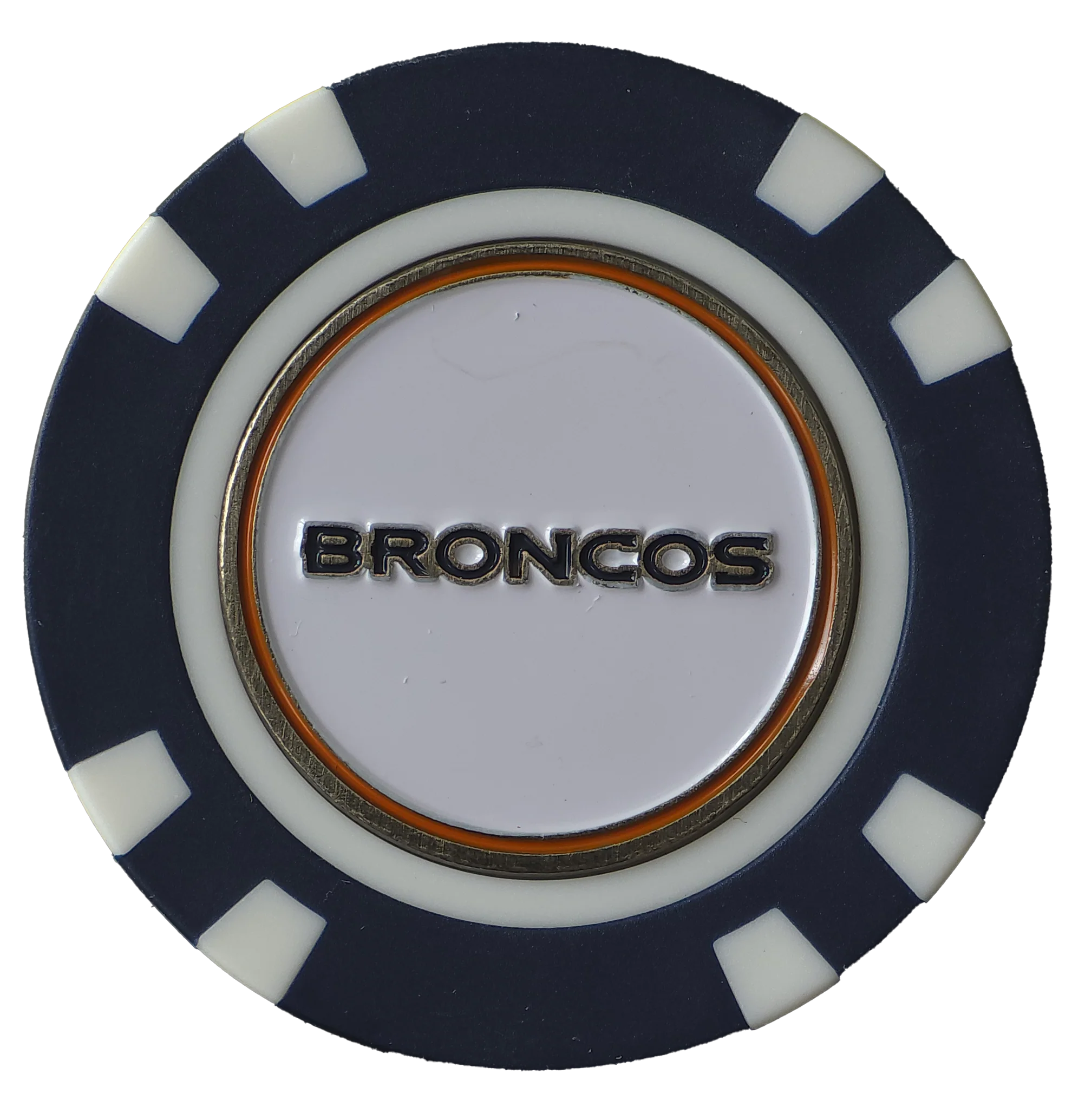 Officially Licensed Denver Broncos Poker Chip Ball Marker - Image 3