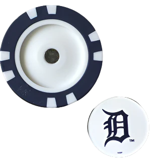 Officially Licensed Detroit Tigers Poker Chip Ball Marker - Image 2