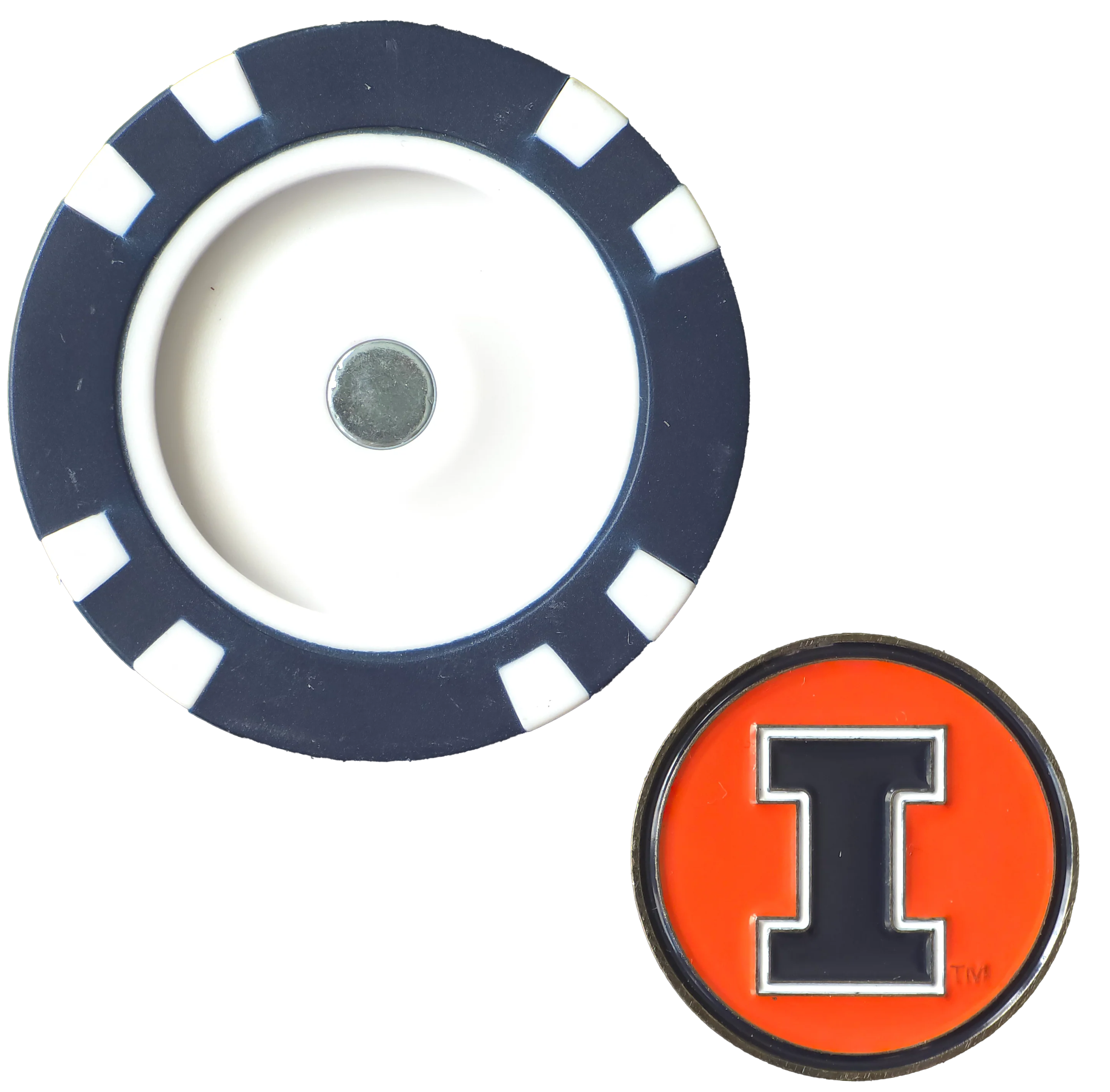 Officially Licensed Illinois Fighting Illini Poker Chip Ball Marker - Image 2