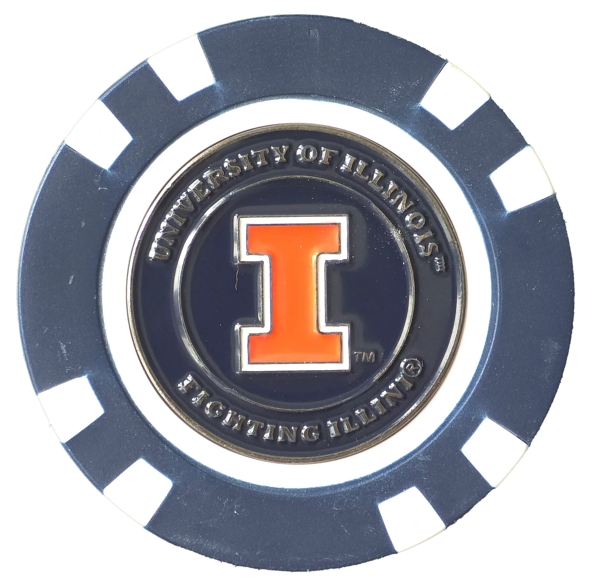 Officially Licensed Illinois Fighting Illini Poker Chip Ball Marker - Image 3
