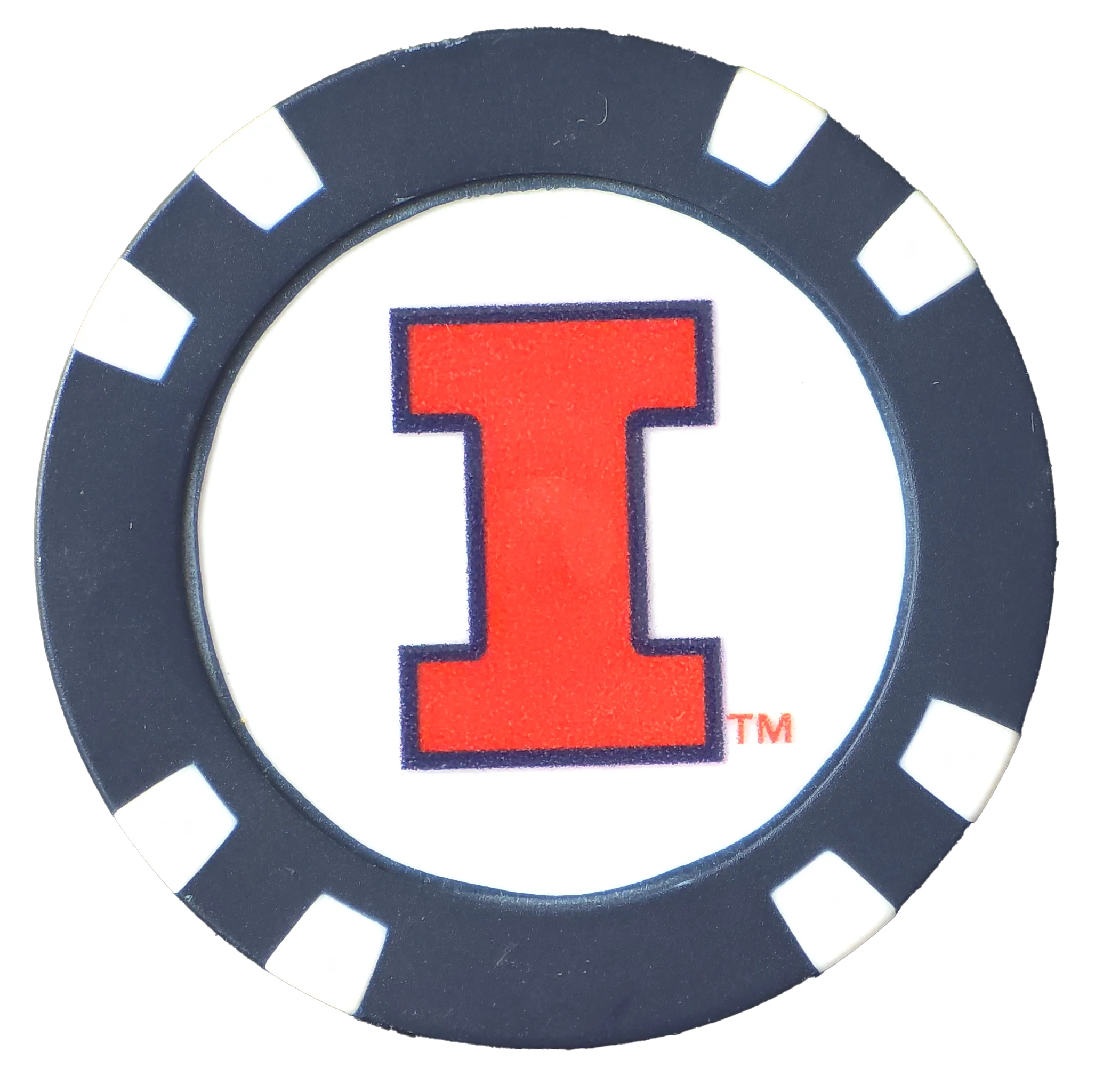 Officially Licensed Illinois Fighting Illini Poker Chip Ball Marker - Image 5