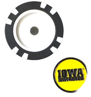 Officially Licensed Iowa Hawkeyes Poker Chip Ball Marker - Image 4
