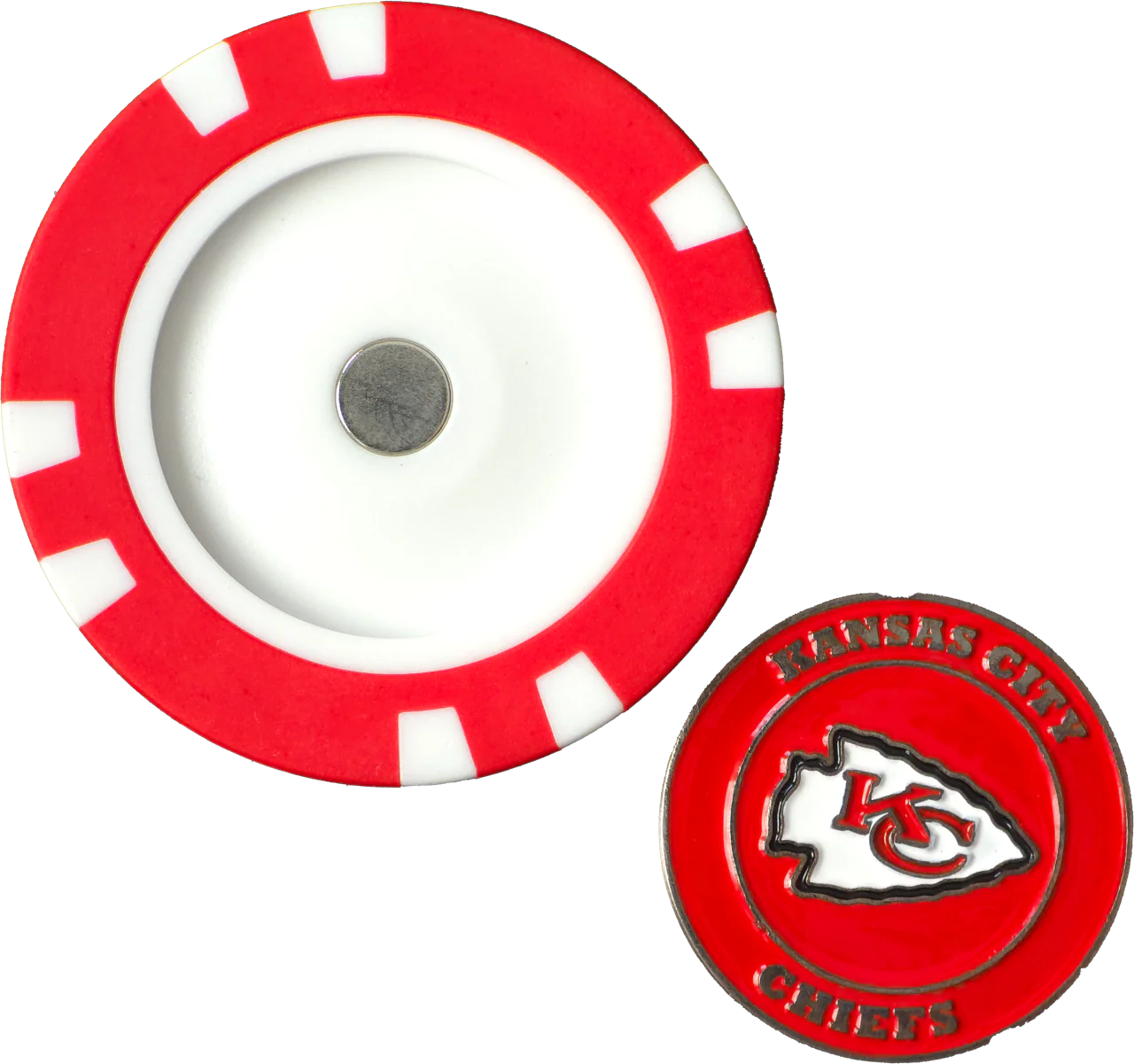 Officially Licensed Kansas City Chiefs Poker Chip Ball Marker - Image 2