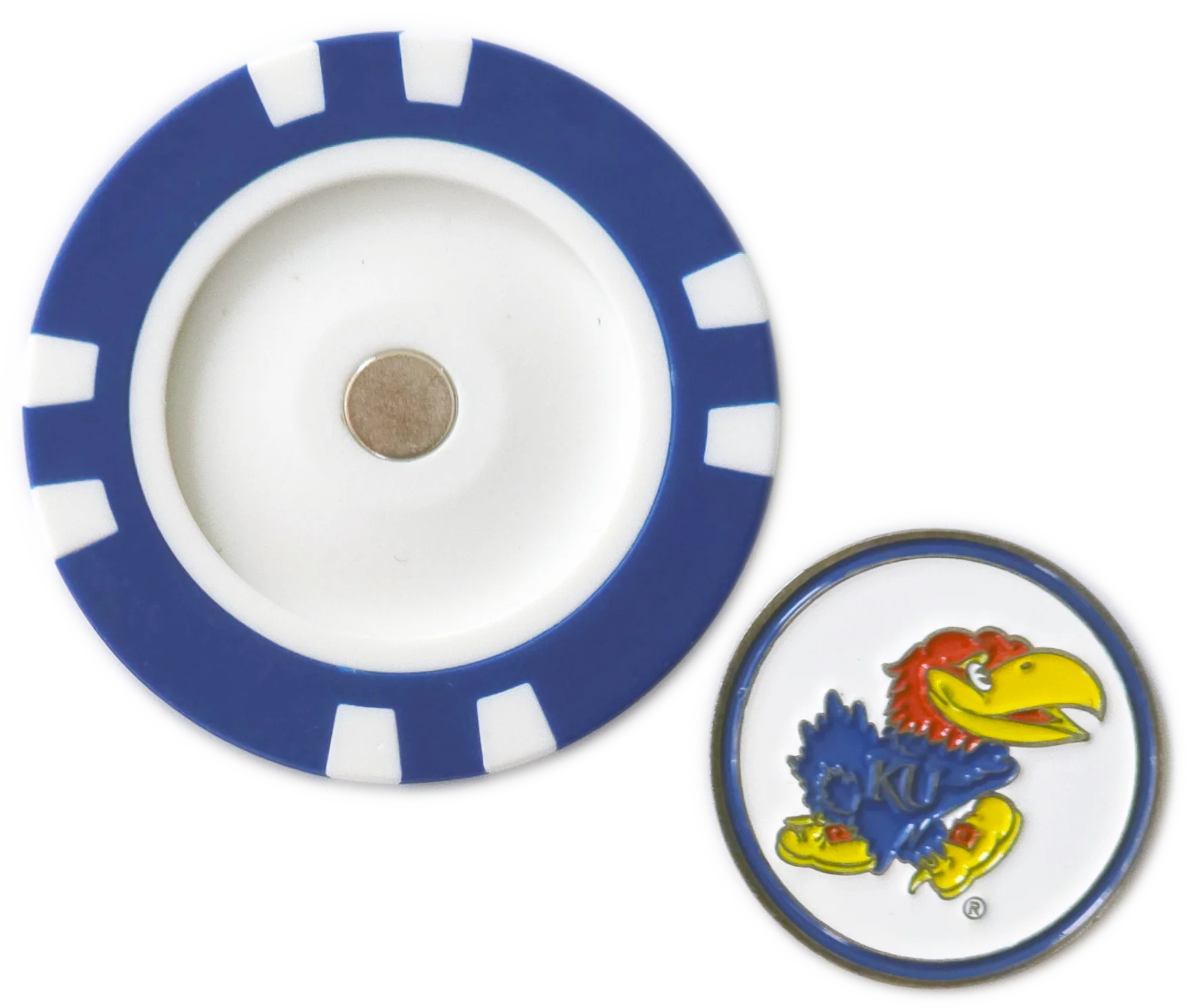Officially Licensed Kansas Jayhawks Poker Chip Ball Marker - Image 2