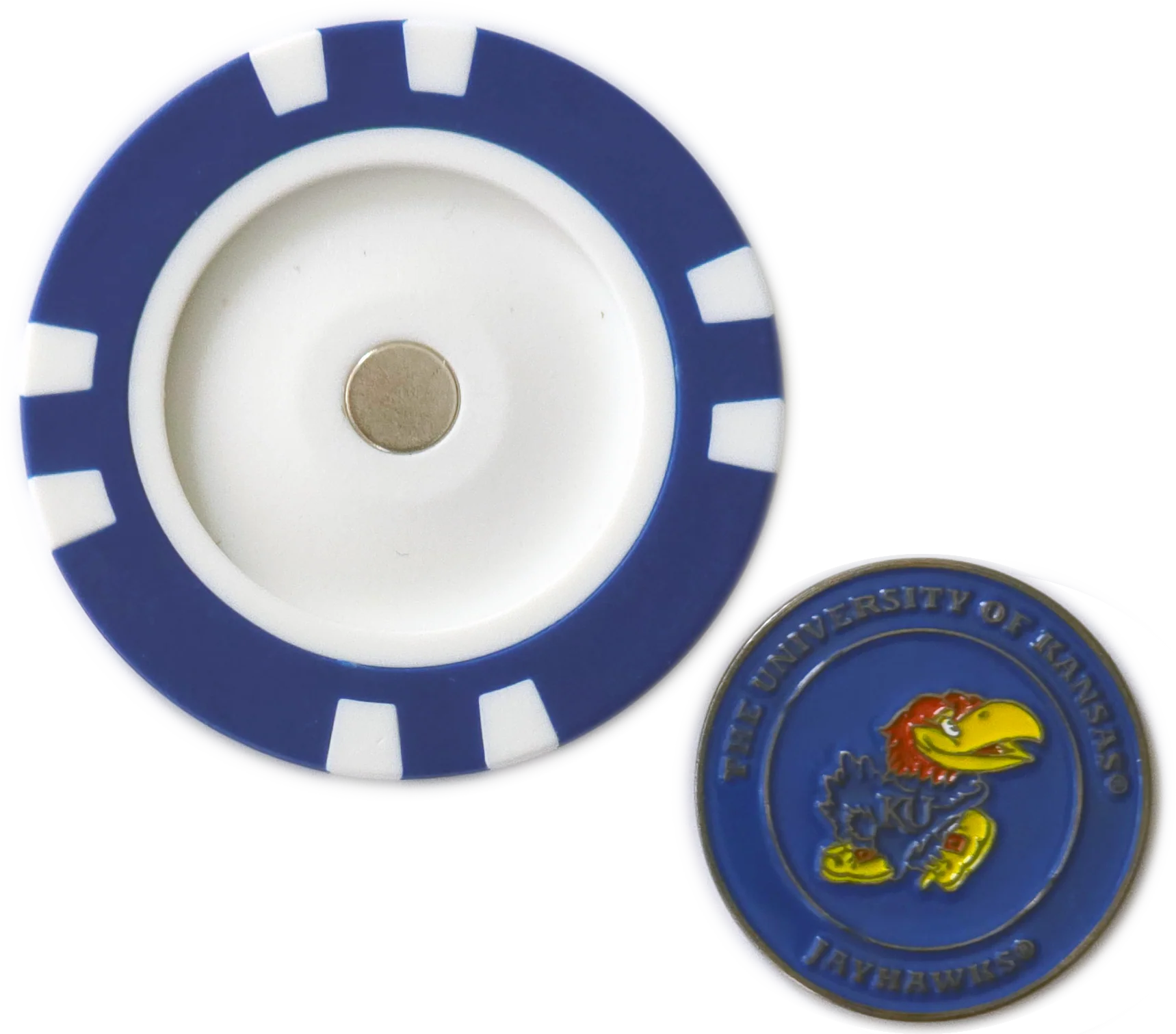 Officially Licensed Kansas Jayhawks Poker Chip Ball Marker - Image 4