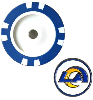 Officially Licensed Los Angeles Rams Poker Chip Ball Marker - Image 2