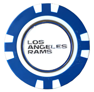 Officially Licensed Los Angeles Rams Poker Chip Ball Marker - Image 3
