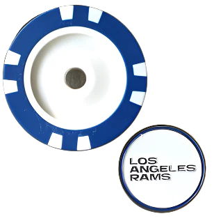 Officially Licensed Los Angeles Rams Poker Chip Ball Marker - Image 4