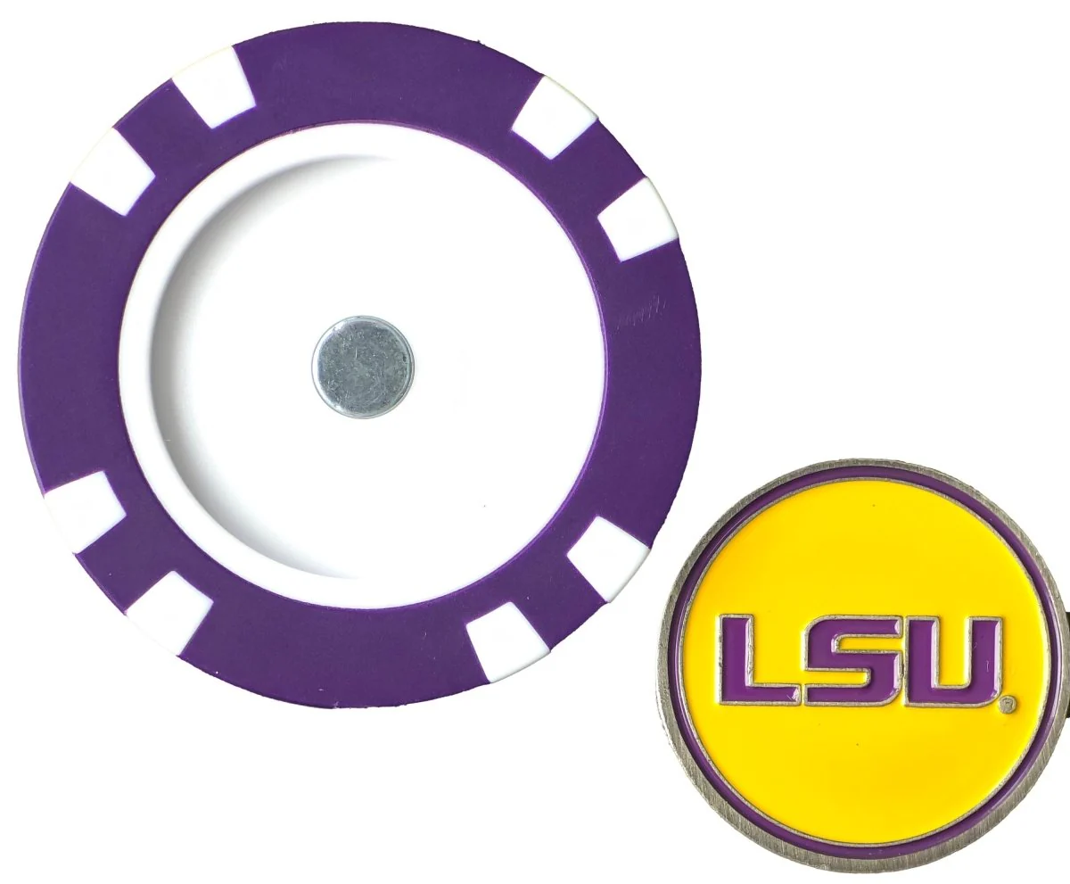 Officially Licensed LSU Tigers Poker Chip Ball Marker - Image 2