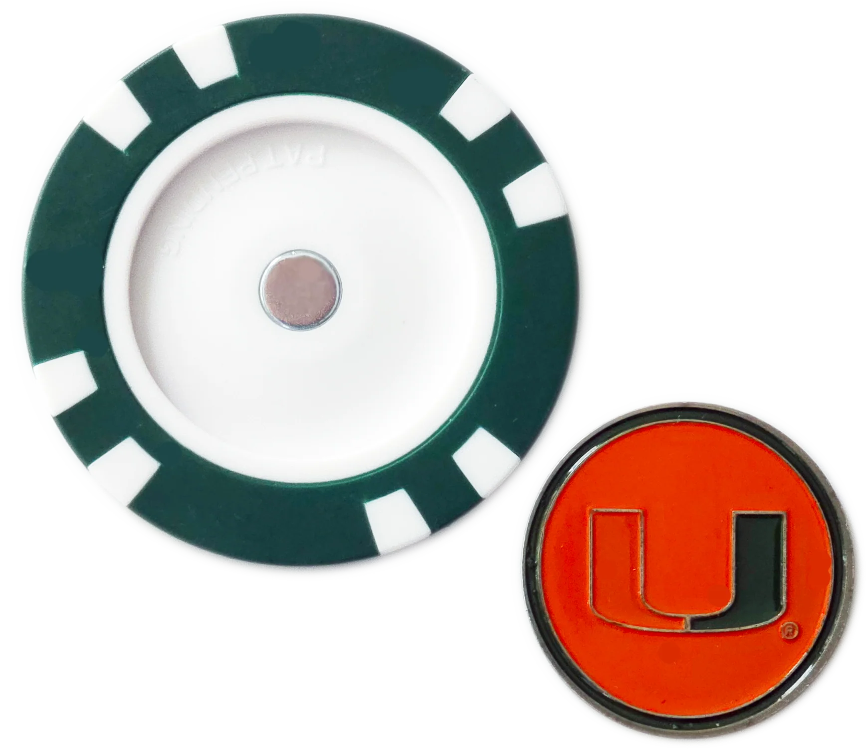Officially Licensed Miami Hurricanes Poker Chip Ball Marker - Image 4