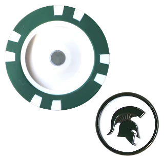 Officially Licensed Michigan State Spartans Poker Chip Ball Marker - Image 2