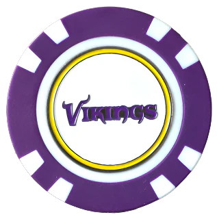 Officially Licensed Minnesota Vikings Poker Chip Ball Marker - Image 3