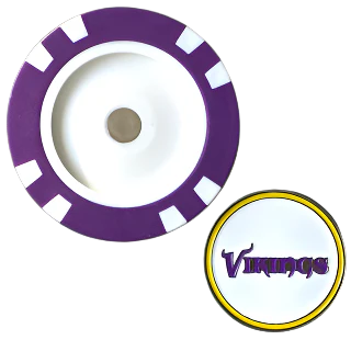 Officially Licensed Minnesota Vikings Poker Chip Ball Marker - Image 4