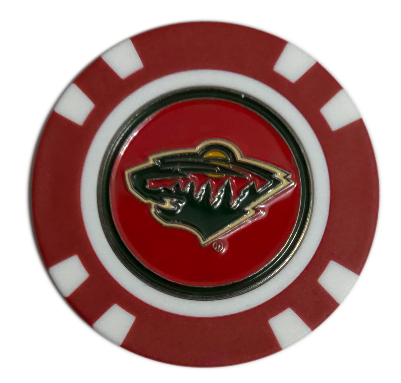 Officially Licensed Minnesota Wild Poker Chip Golf Ball Marker