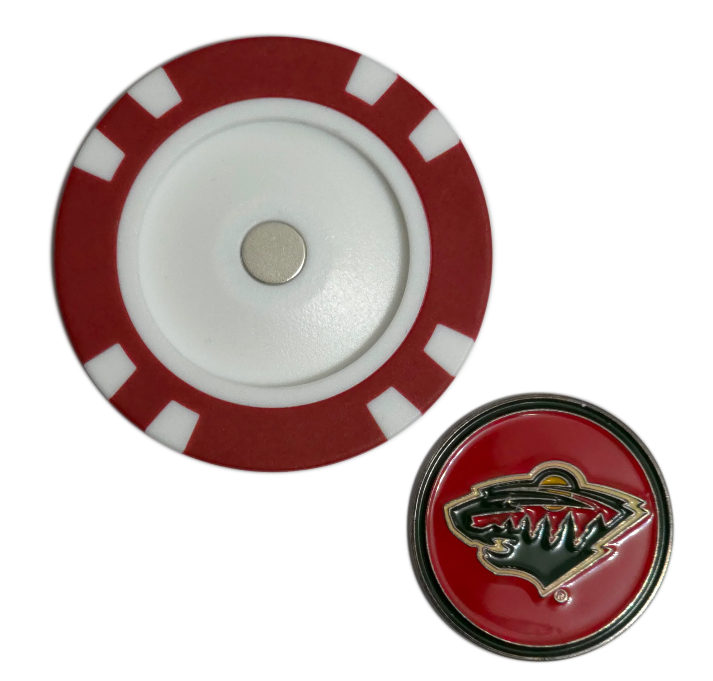 Officially Licensed Minnesota Wild Poker Chip Golf Ball Marker - Image 3