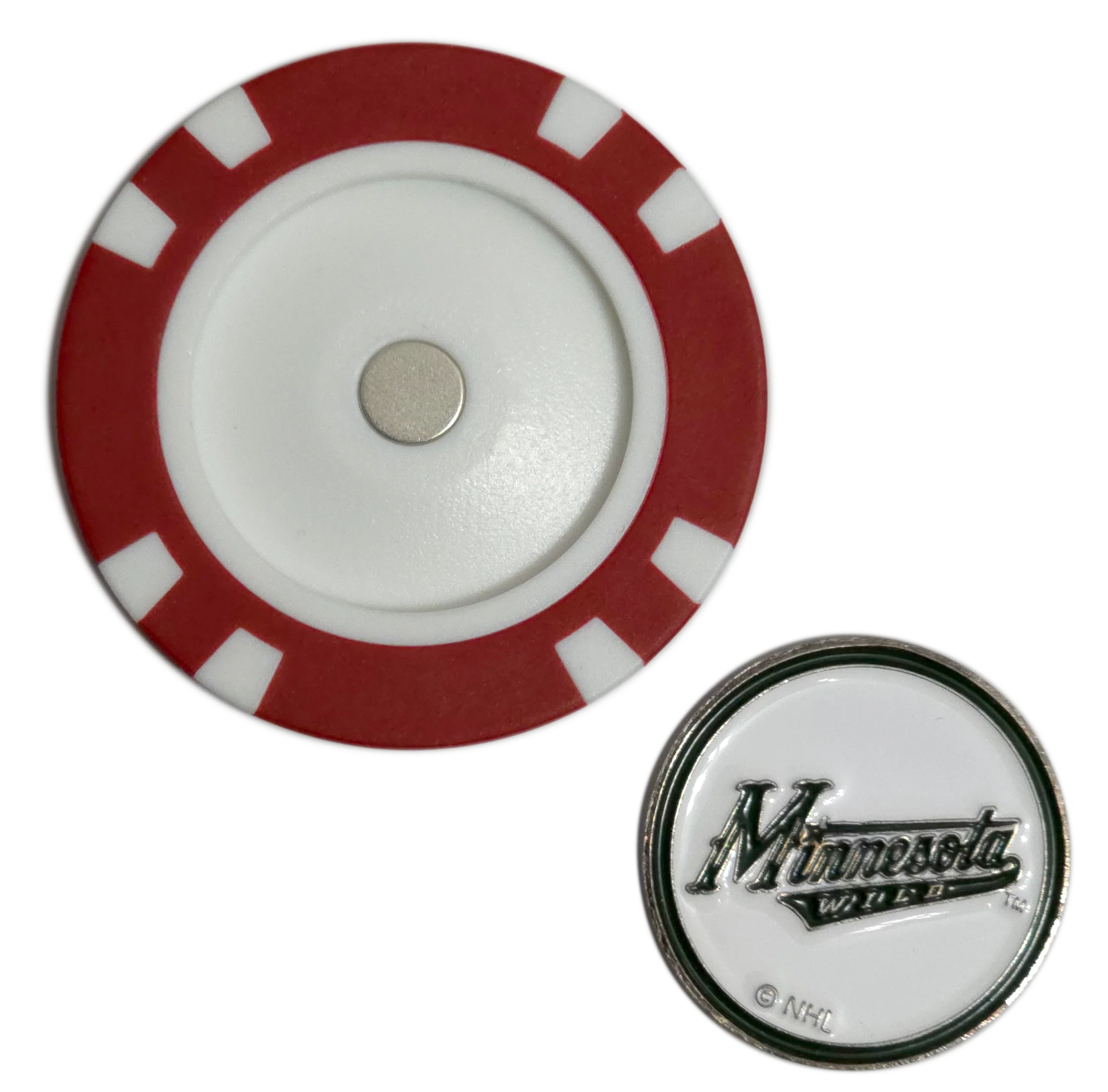 Officially Licensed Minnesota Wild Poker Chip Golf Ball Marker - Image 4