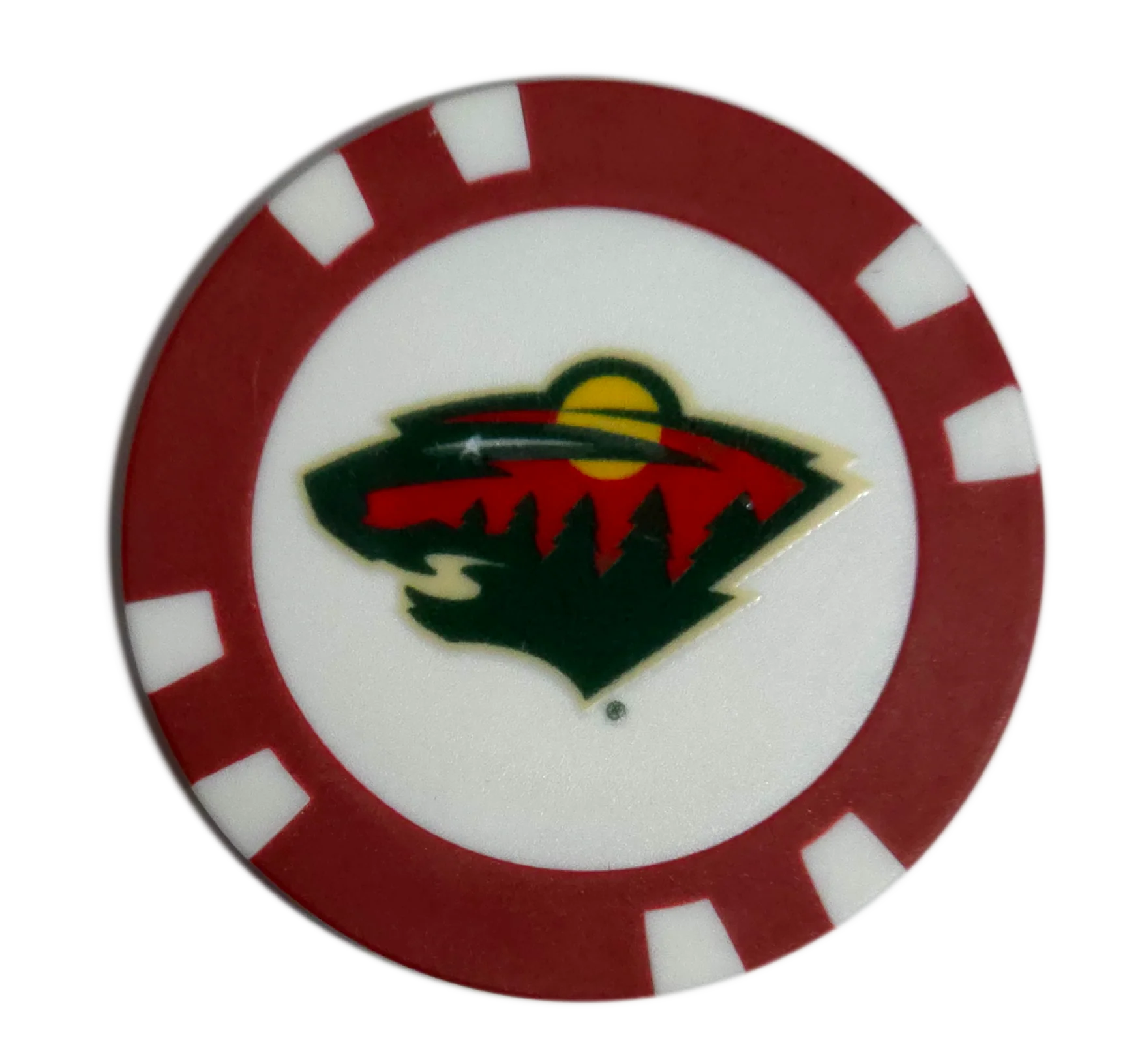 Officially Licensed Minnesota Wild Poker Chip Golf Ball Marker - Image 5