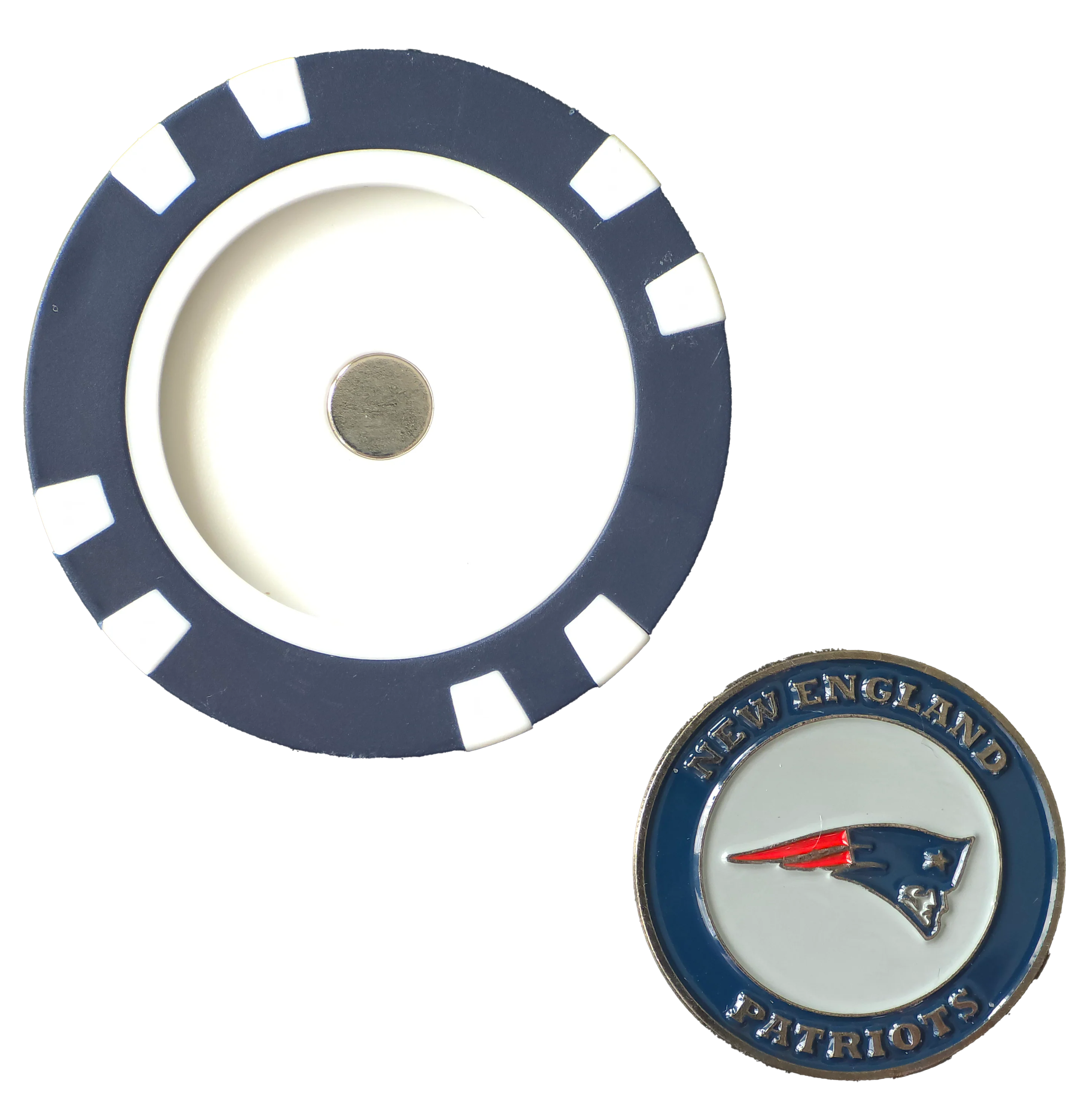 Officially Licensed New England Patriots Poker Chip Ball Marker - Image 2
