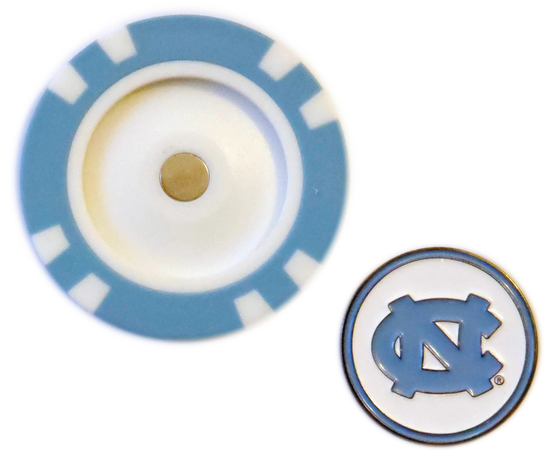 Officially Licensed North Carolina Tar Heels Poker Chip Ball Marker - Image 2
