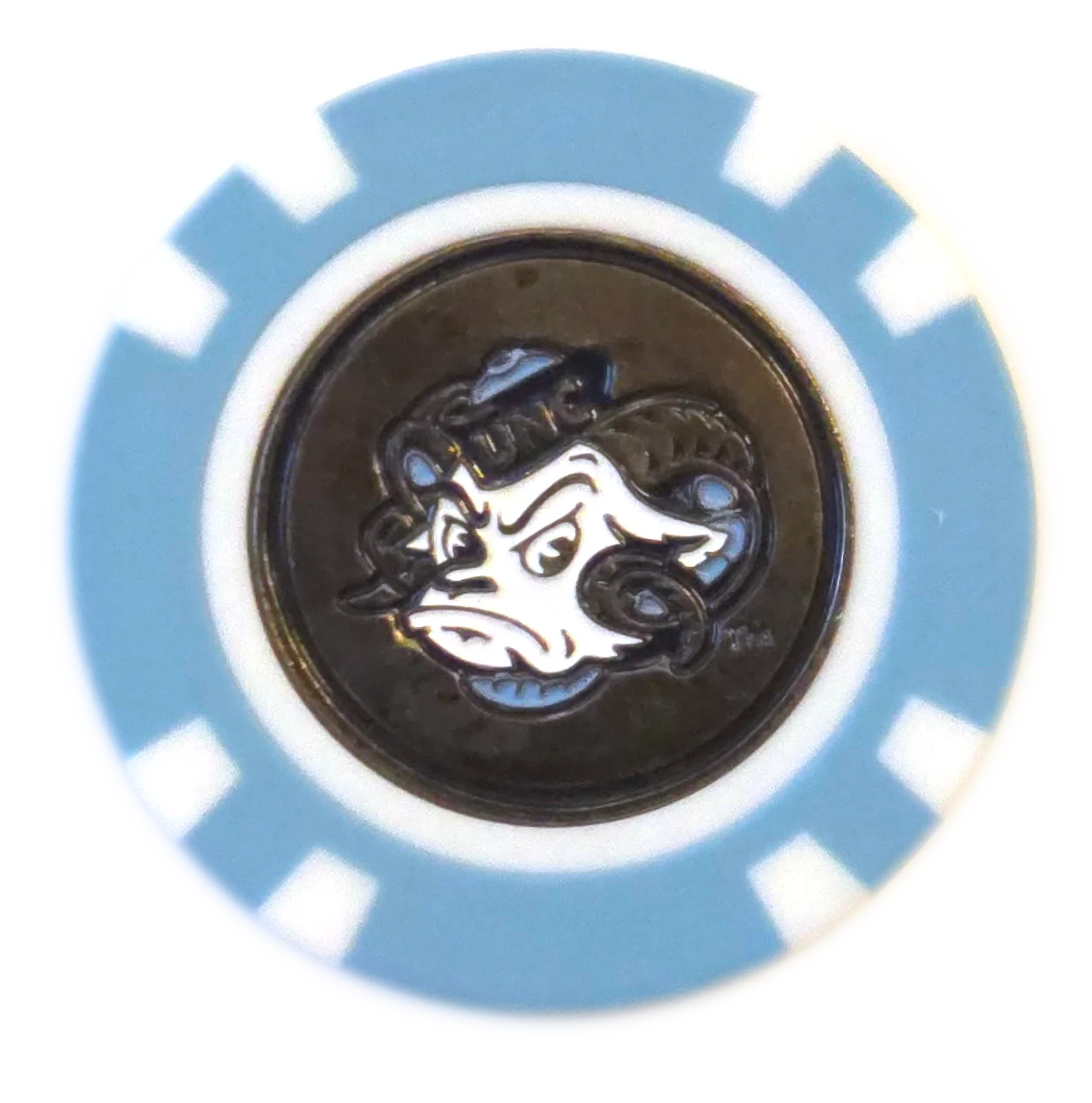 Officially Licensed North Carolina Tar Heels Poker Chip Ball Marker - Image 3