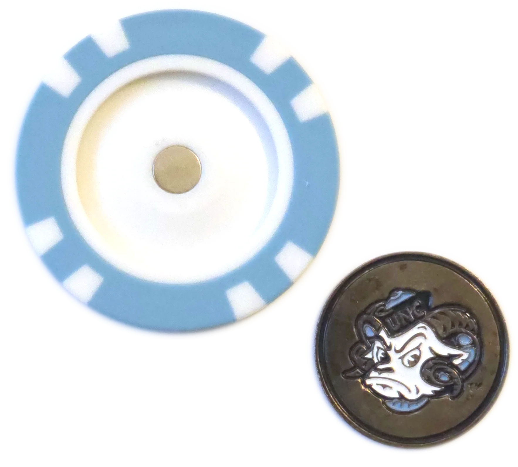 Officially Licensed North Carolina Tar Heels Poker Chip Ball Marker - Image 4