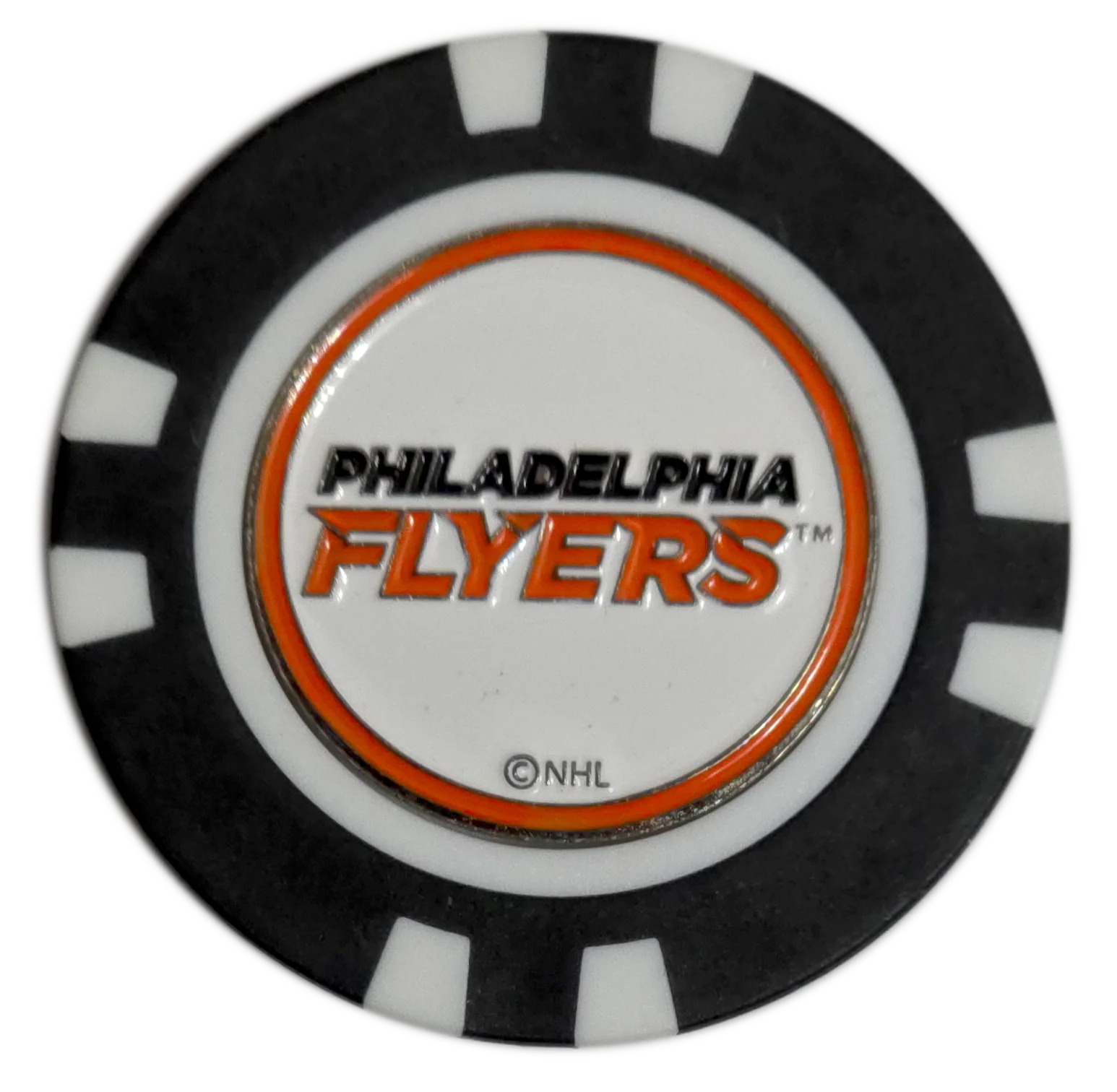 Officially Licensed Philadelphia Flyers Poker Chip Golf Ball Marker - Image 2