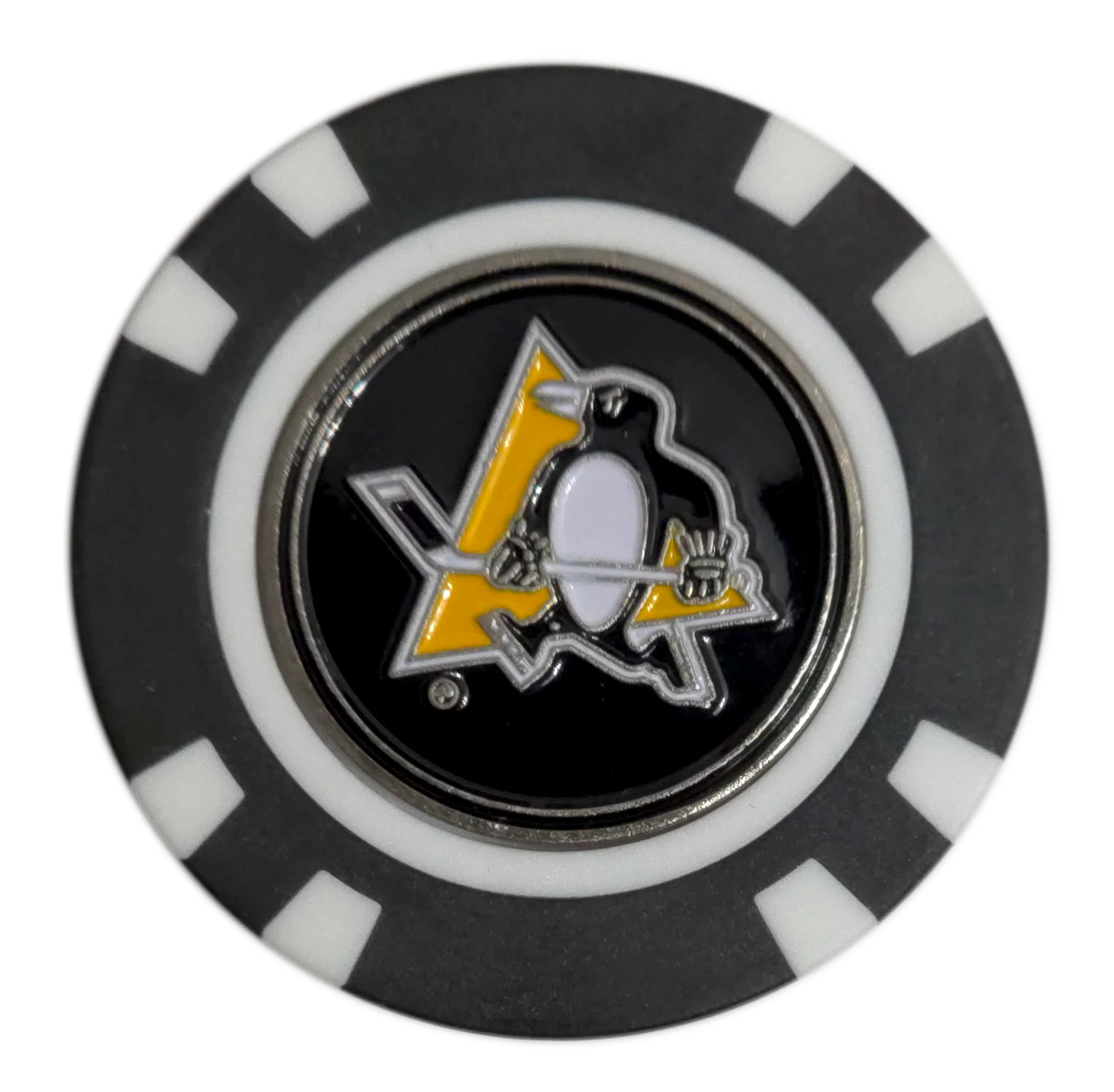 Officially Licensed Pittsburgh Penguins Poker Chip Golf Ball Marker