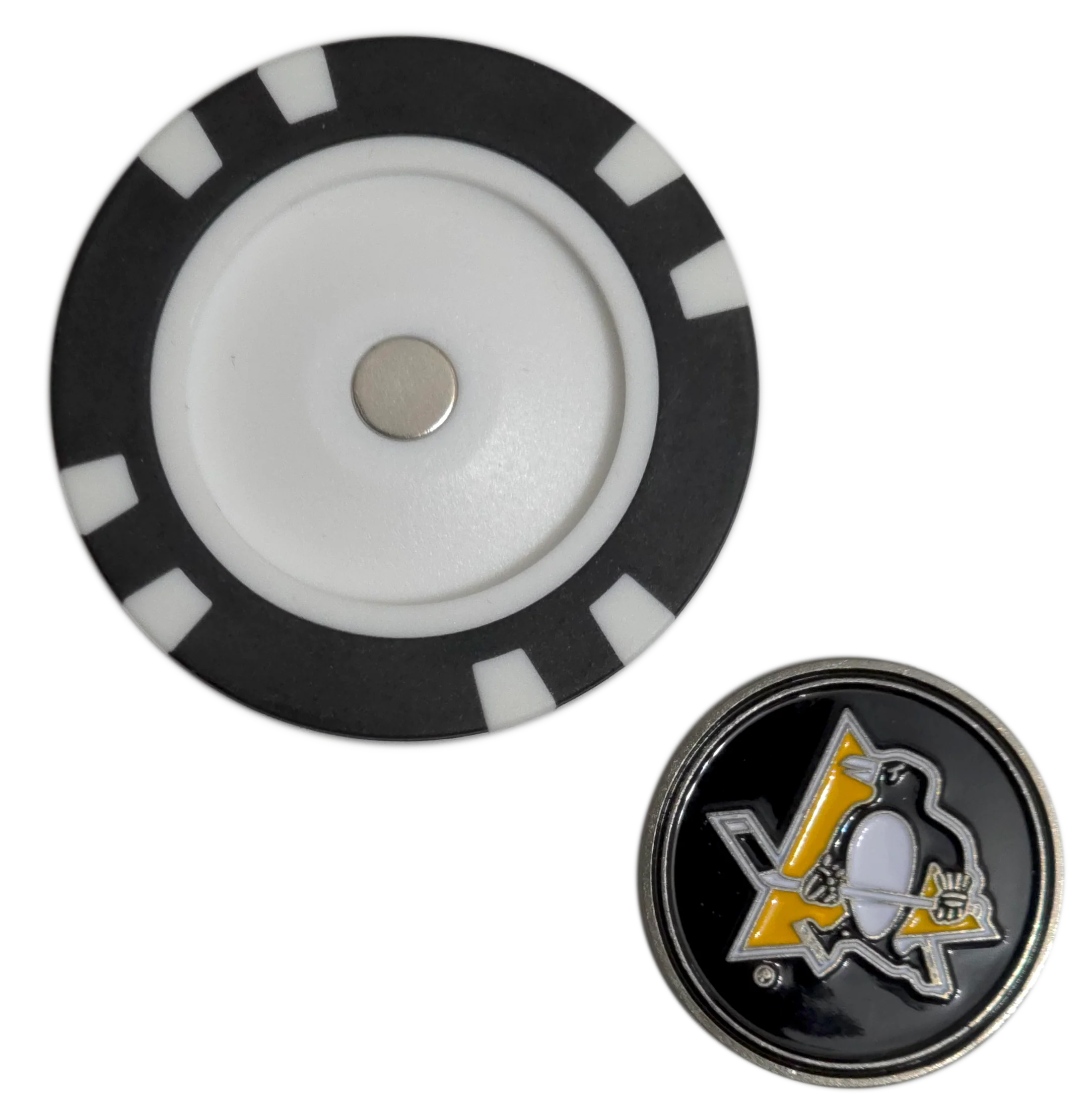 Officially Licensed Pittsburgh Penguins Poker Chip Golf Ball Marker - Image 3