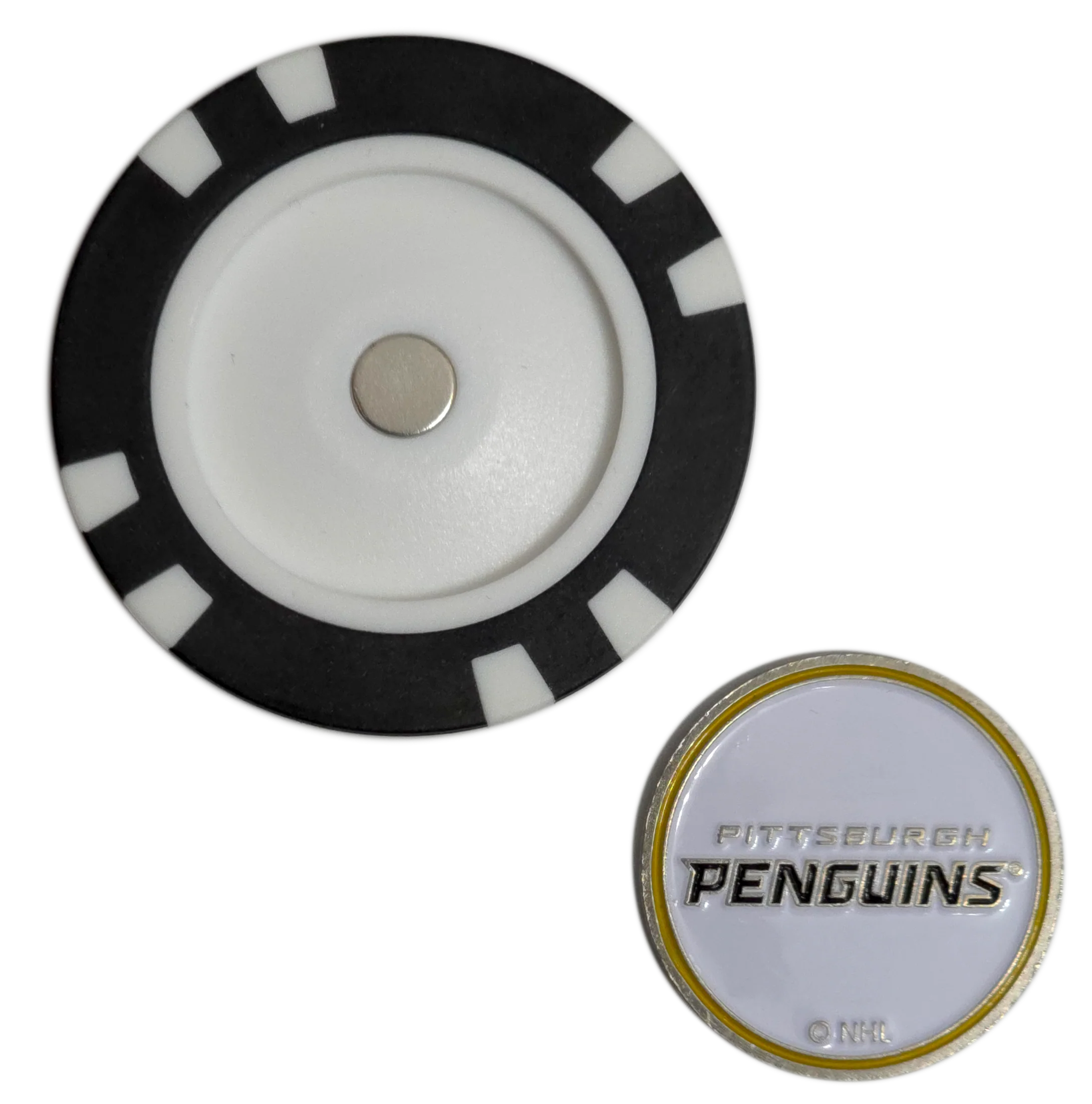 Officially Licensed Pittsburgh Penguins Poker Chip Golf Ball Marker - Image 4