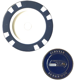 Officially Licensed Seattle Seahawks Poker Chip Ball Marker - Image 2