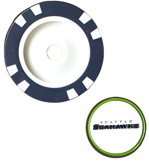 Officially Licensed Seattle Seahawks Poker Chip Ball Marker - Image 4