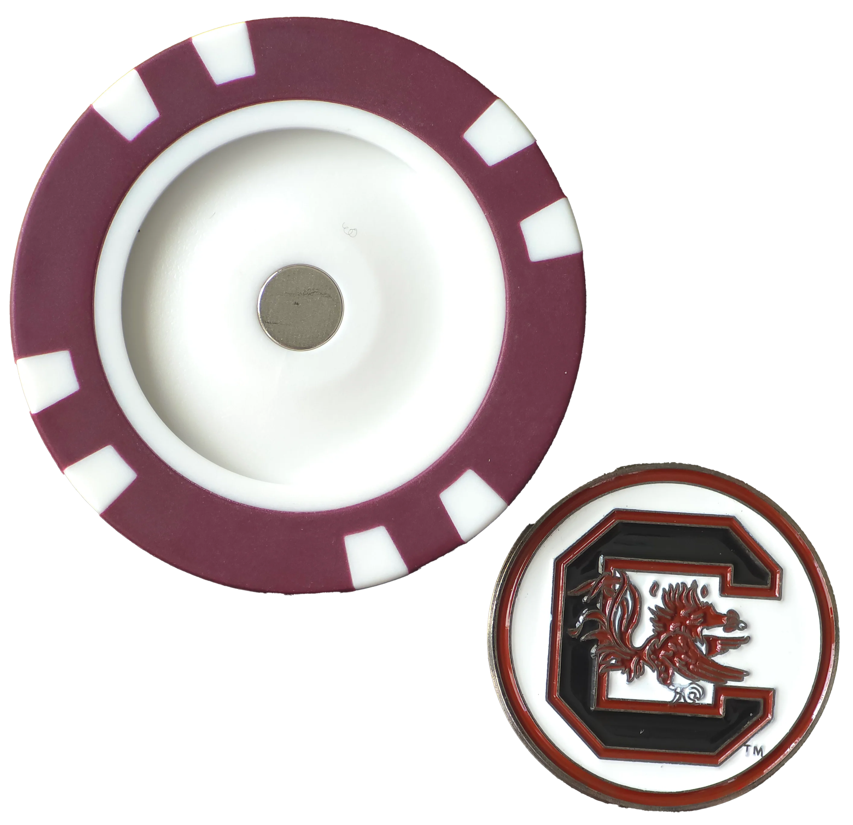 Officially Licensed South Carolina Gamecocks Poker Chip Ball Marker - Image 2