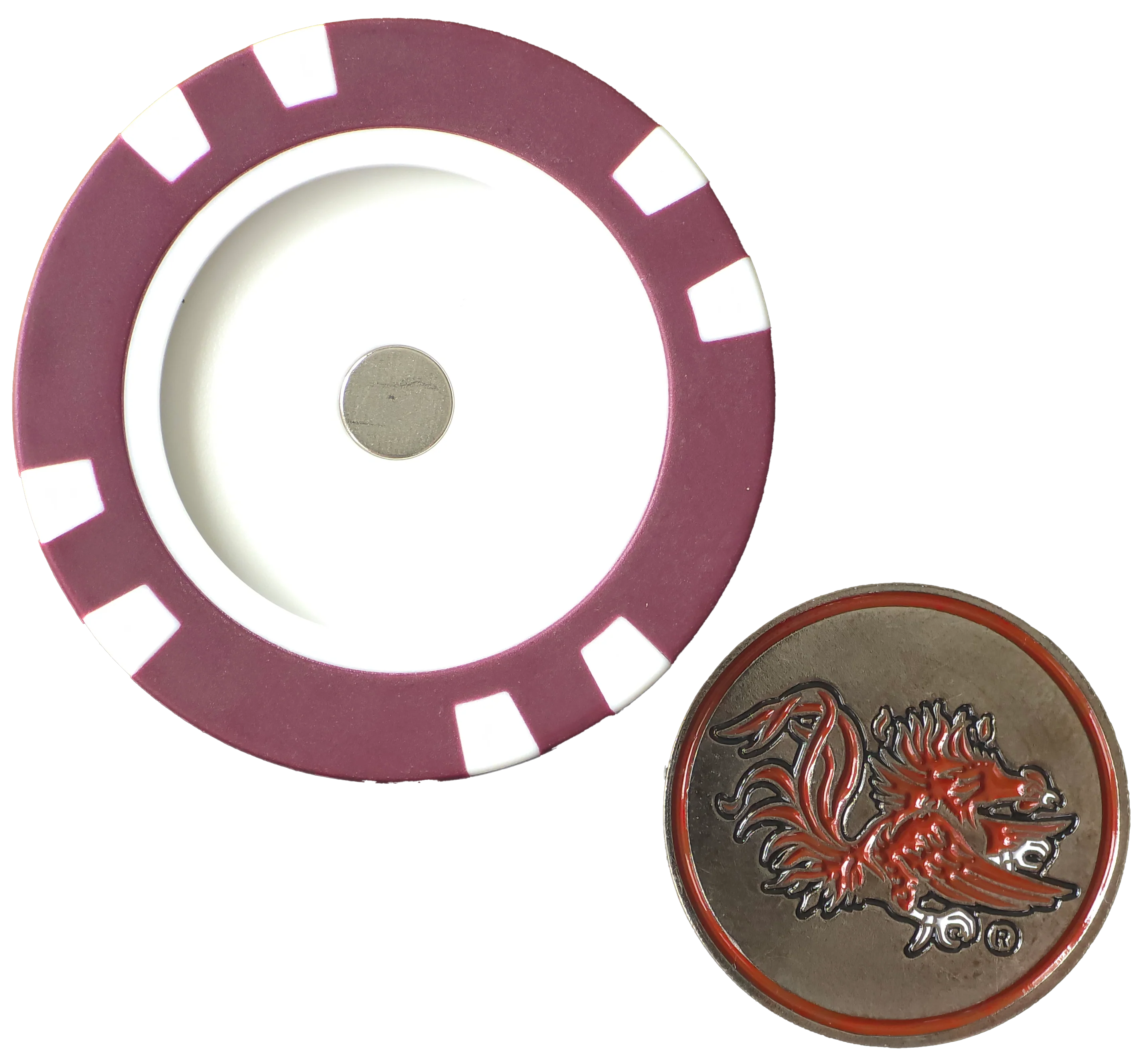Officially Licensed South Carolina Gamecocks Poker Chip Ball Marker - Image 4