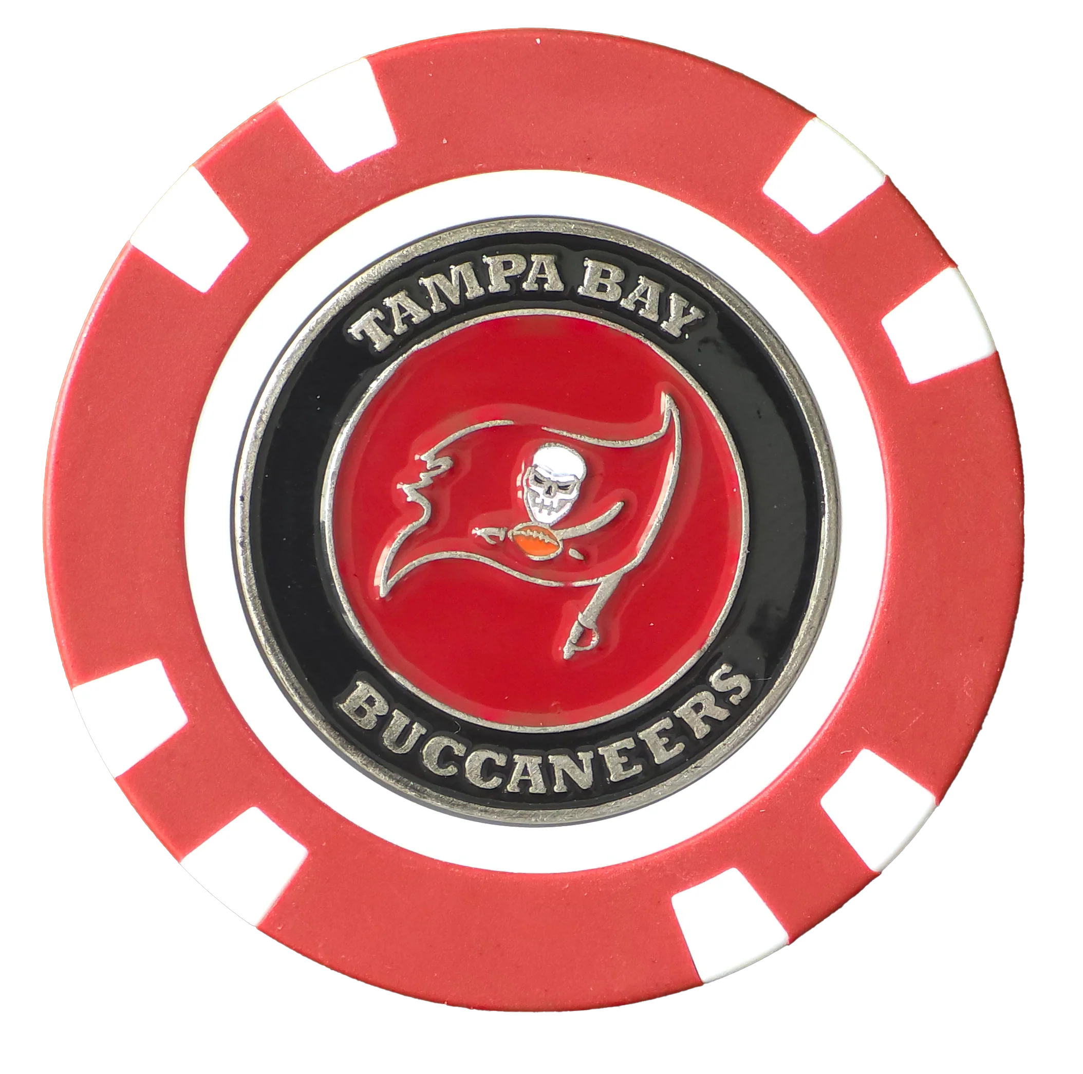 Officially Licensed Tampa Bay Buccaneers Poker Chip Ball Marker - Image 2